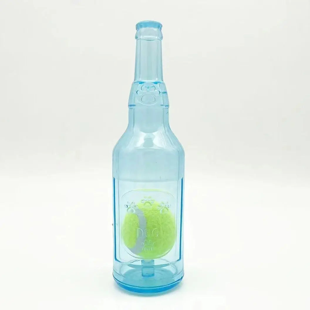 Pet Toy Dog Chew Squeaky Tennis Ball Bottle Self-Entertainment Boredom Relief Durable Chew Teething Pet Toy Interactive Dog Toy