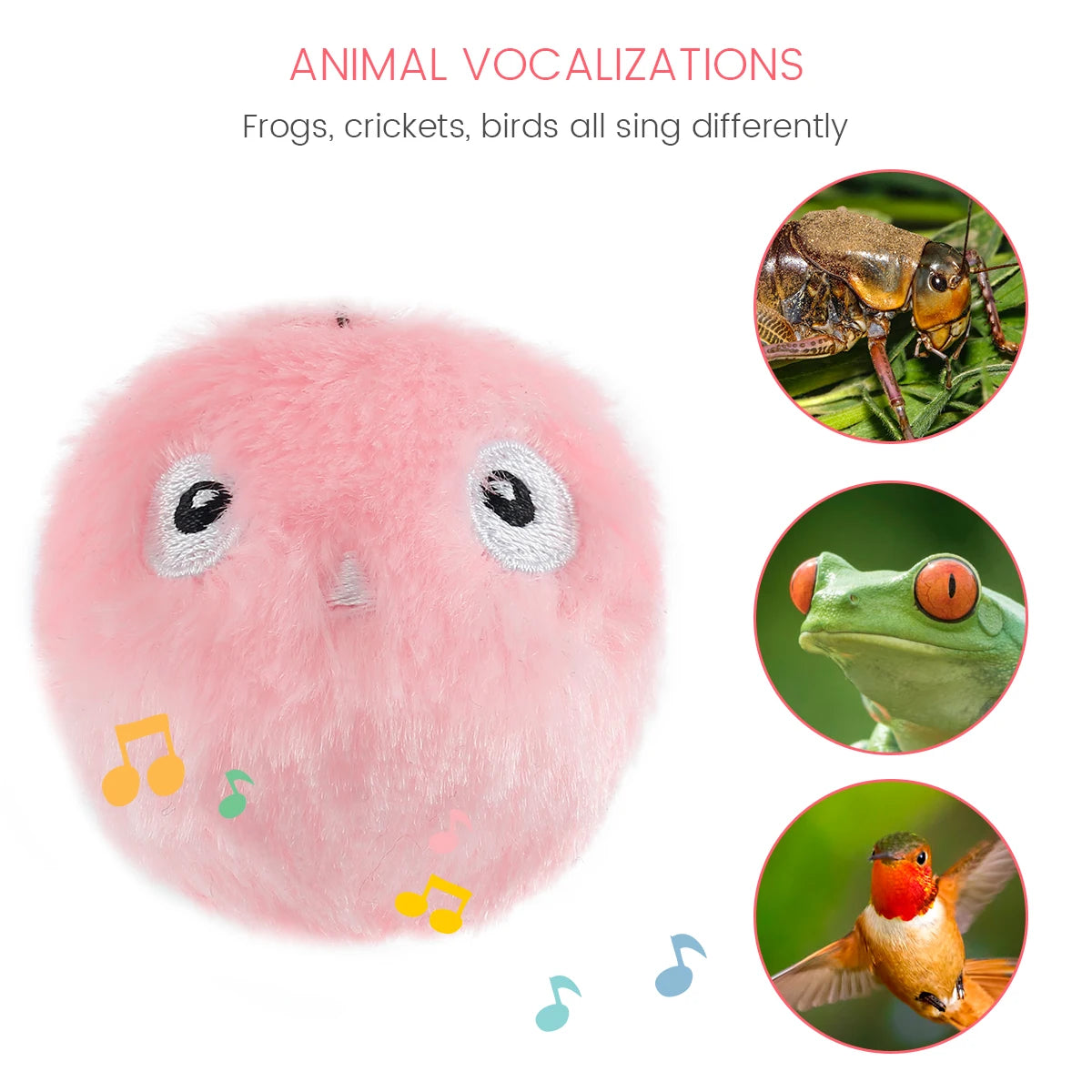 Cat Toys Balls Automatic Rolling Ball Toy Interactive Pet Electric Toy Squeaky Fluffy Plush Cat Toys Balls Indoor Home Pet Toys