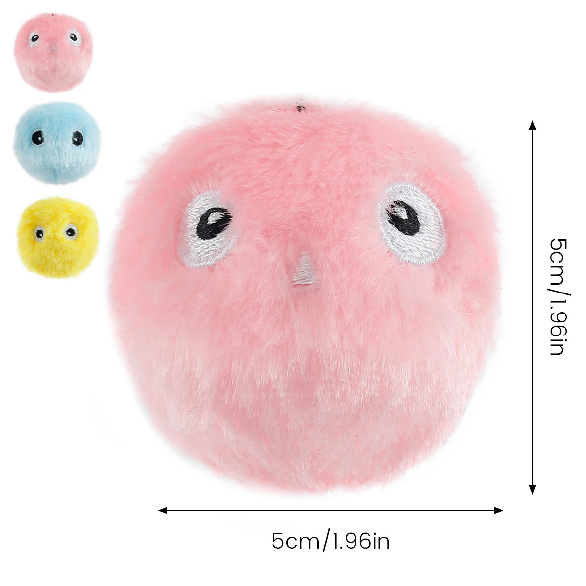 Cat Toys Balls Automatic Rolling Ball Toy Interactive Pet Electric Toy Squeaky Fluffy Plush Cat Toys Balls Indoor Home Pet Toys